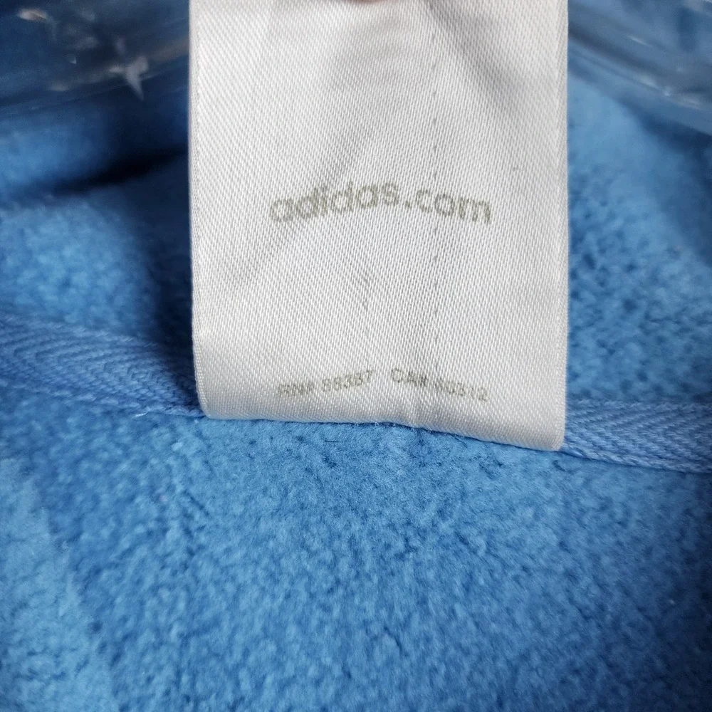 Adidas Hoodie Mens 2XL Blue Tie Dye Acid Wash Embroidered Box‎ Logo Pullover